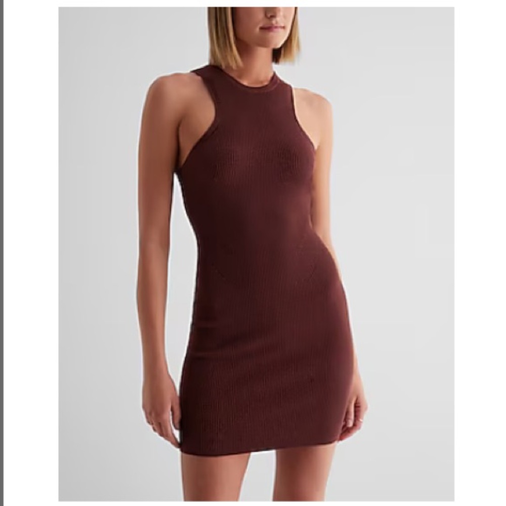 EXPRESS High Neck Mini Sweater Dress